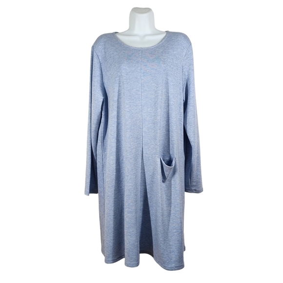 J. JILL PUREJILL LUXE TENCEL LONG SLEEVE DRESS - Picture 1 of 7